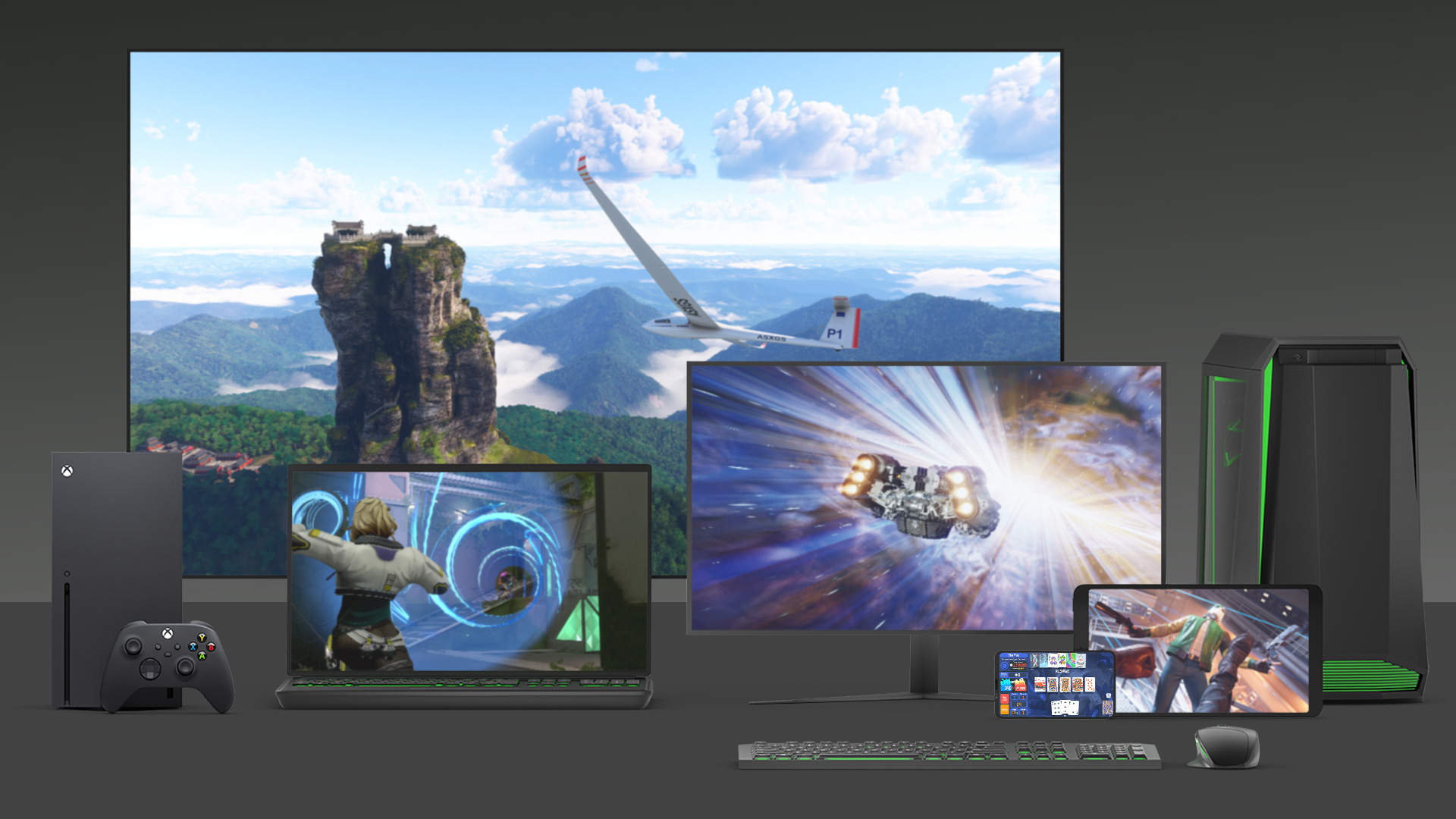 Grafiken innehåller flera enheter som kan användas för att spela spel